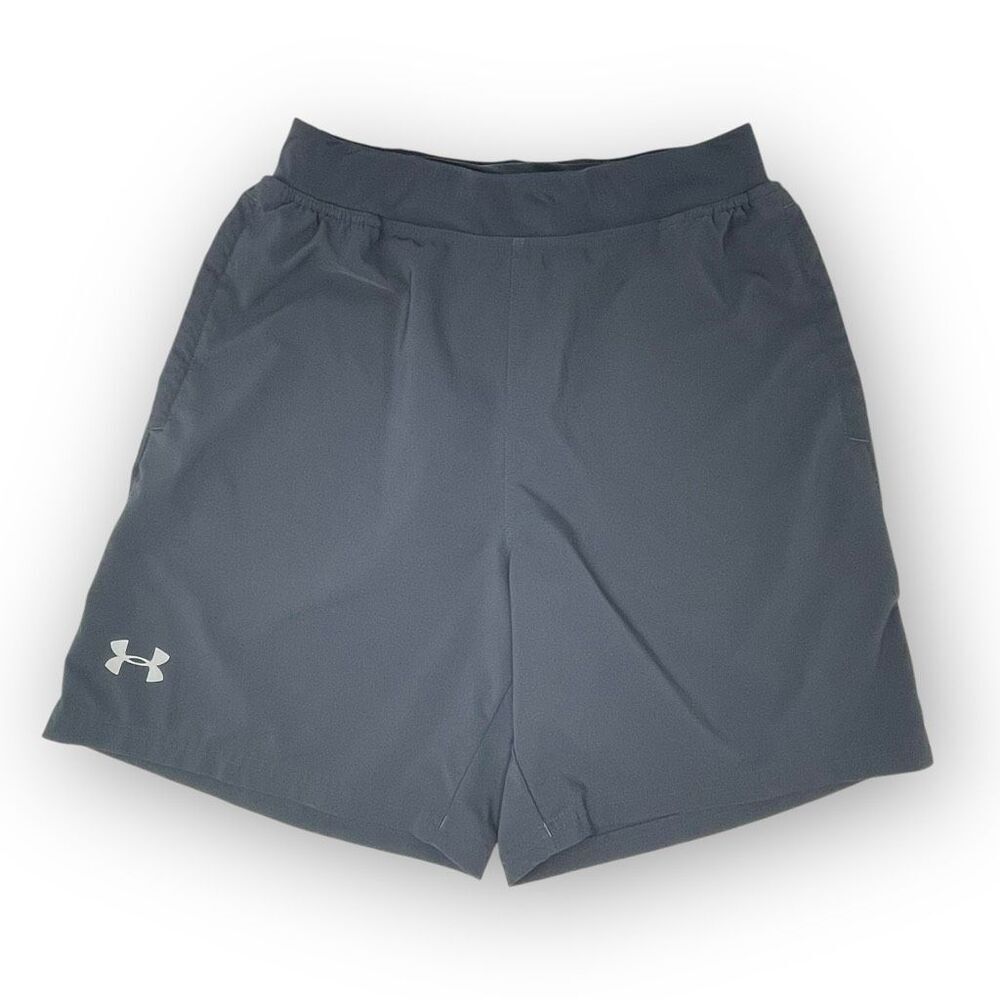 Under Armour Speedpocket Running Athletic Shorts Gray 1295570 Men’s Size Medium